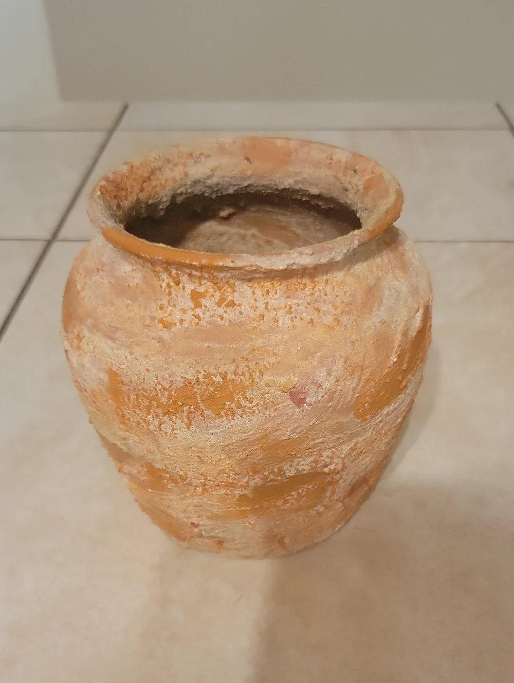 Vintage Textured Terracotta Clay Pot Vase